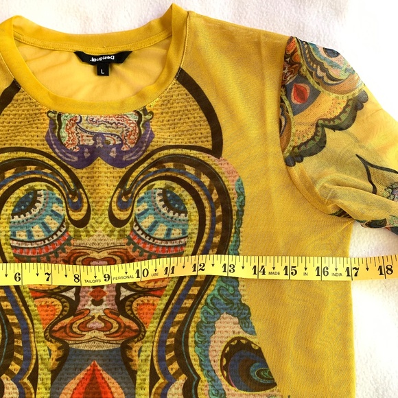 Desigual Lacroix Tulle Mesh Long-Sleeve - Picture 5 of 8